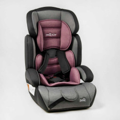 Автокрісло 36800 - VL JOY колір - сіро-рожевий універсальне з бустером група 123 вага дитини від 9-36 кг в пакеті Joy