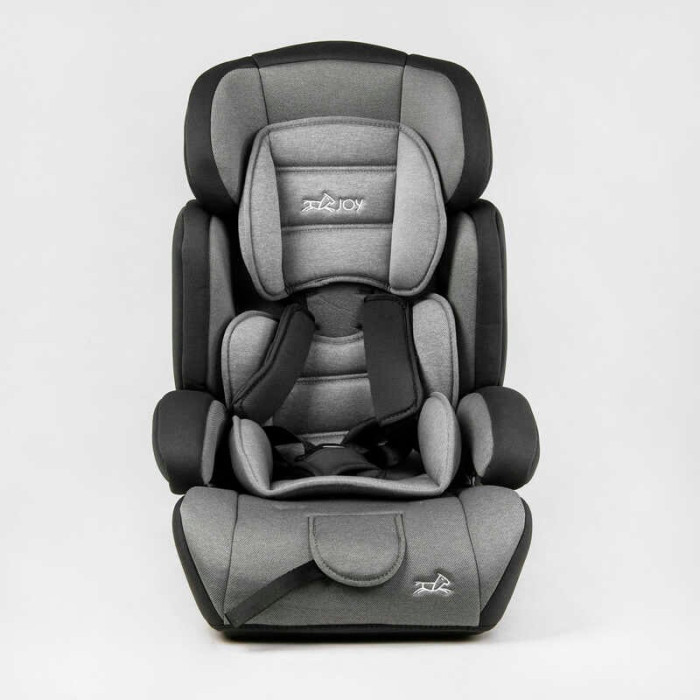 Автокрісло 55890 - GL JOY колір - сірий універсальне з бустером група 123 вага дитини від 9-36 кг в пакеті Joy