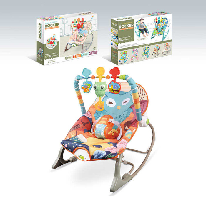 Шезлонг 68155-1 мелодії 3 підвіски заспокійлива вібрація