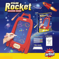 Дошка для малювання D 1237 основа для малювання 4 фломастери 4 двосторонні шаблони наліпки серветка