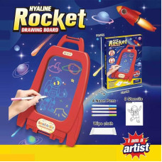 Дошка для малювання D 1237 основа для малювання 4 фломастери 4 двосторонні шаблони наліпки серветка