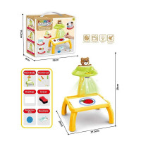 Столик з проєктором ZF 1004 F на батарейках “Ведмедик” підсвітка диски фломастери