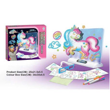 Дошка для малювання YM 16 підсвічування 7 трафаретів 4 маркери 3D окуляри