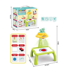 Столик з проєктором ZF 1004 G на батарейках “Динозавр” підсвітка диски фломастери