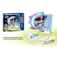 Дошка для малювання YM 17 підсвічування 7 трафаретів 4 маркери 3D окуляри