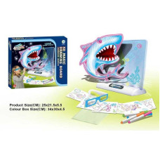 Дошка для малювання YM 17 підсвічування 7 трафаретів 4 маркери 3D окуляри