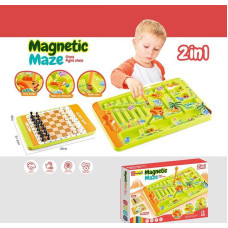 Магнітна гра 2в1 898-9111 сортер шахи магнітний стилус