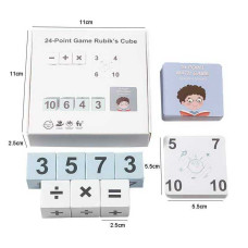 Настільна гра “24” D 382 кубики з цифрами математичні знаки картки із завданнями