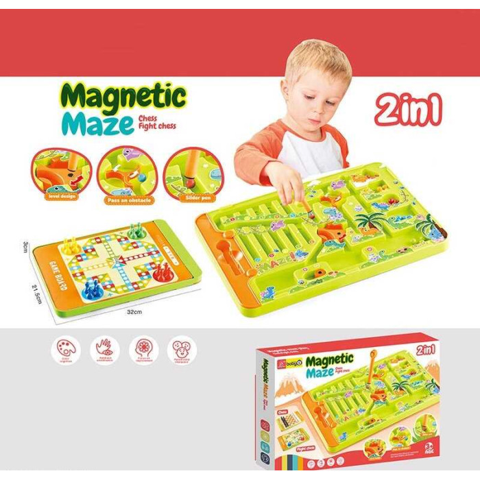 Магнитная игра 2в1 898-9112 сортер настольная игра магнитный стилус