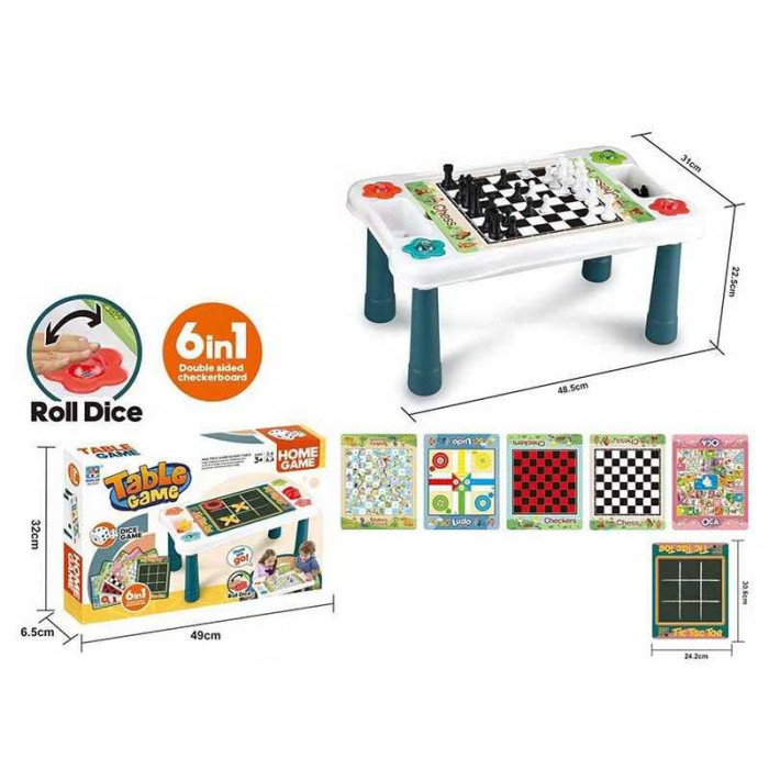 Ігровий набір 2035 6 в 1 хрестики-нулики OCA змійки та драбинки лудо шахи шашки