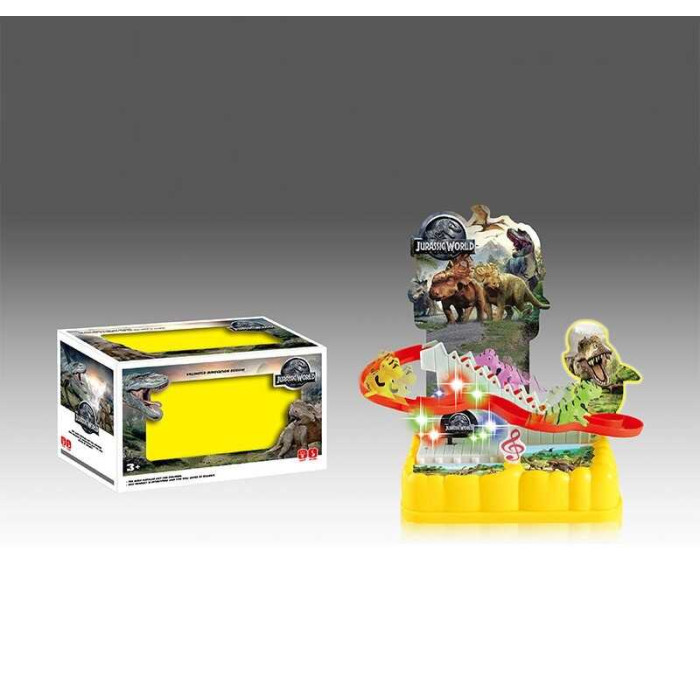 Трек 0912-2 “Динозаври” підіймач на батарейках музика підсвітка 3 фігурки автоматичний підіймач
