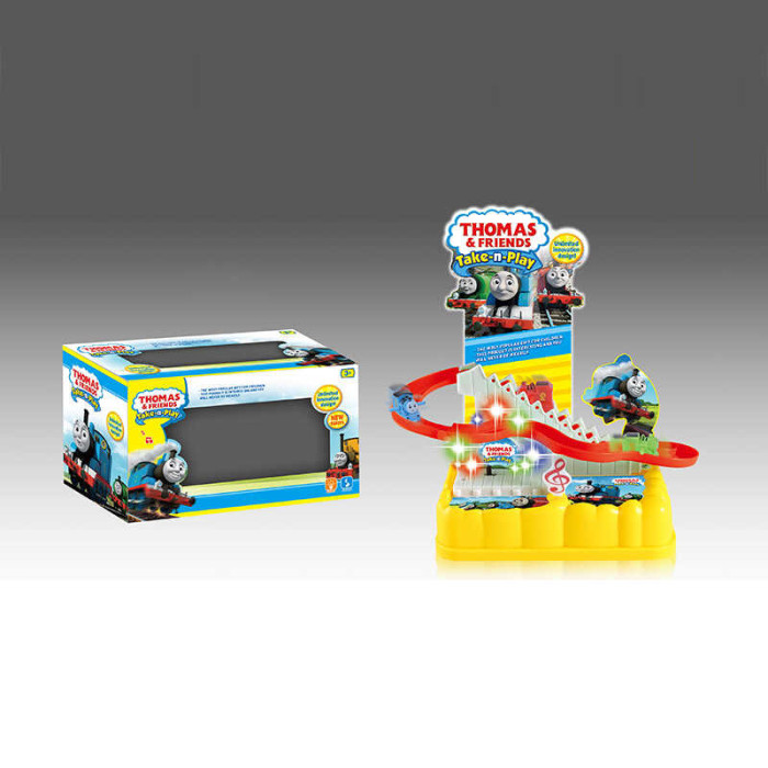 Трек 0912-5 “Паровозик” підіймач на батарейках музика підсвітка 3 фігурки автоматичний підіймач