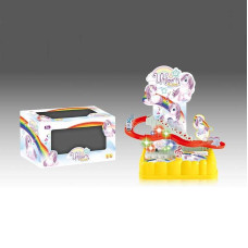 Трек 0912-7 “Єдинороги” підіймач на батарейках музика підсвітка 3 фігурки автоматичний підіймач