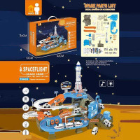 Трек ZX 006 A Космическая станция трек свет мелодия ОЗВУЧИВАНИЕ НА АНГЛИЙСКОМ ракета механический лифт автоматический подъемник