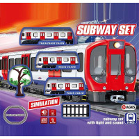 Залізниця JHX 5916 з підсвічуванням та звуками 24 елементи 3 вагони аксесуари в коробці