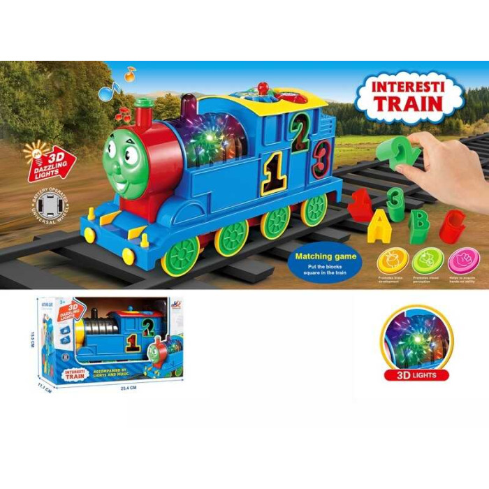 Паровоз 3206 колесо свободного хода подсветка мелодия звуковые эффекты сортер подвижные шестерни в коробке