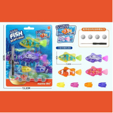 Роборибка CY 03 2 види 2 штуки у наборі на батарейках підсвічування рухає хвостом 8 см на листі