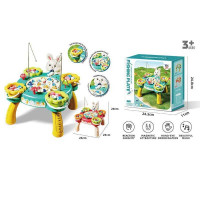 Магнітна риболовля для дітей столик 20258 зі звуком магнітні тваринки вудочки відерця обертається 29 см