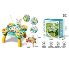Магнітна риболовля для дітей столик 20258 зі звуком магнітні тваринки вудочки відерця обертається 29 см