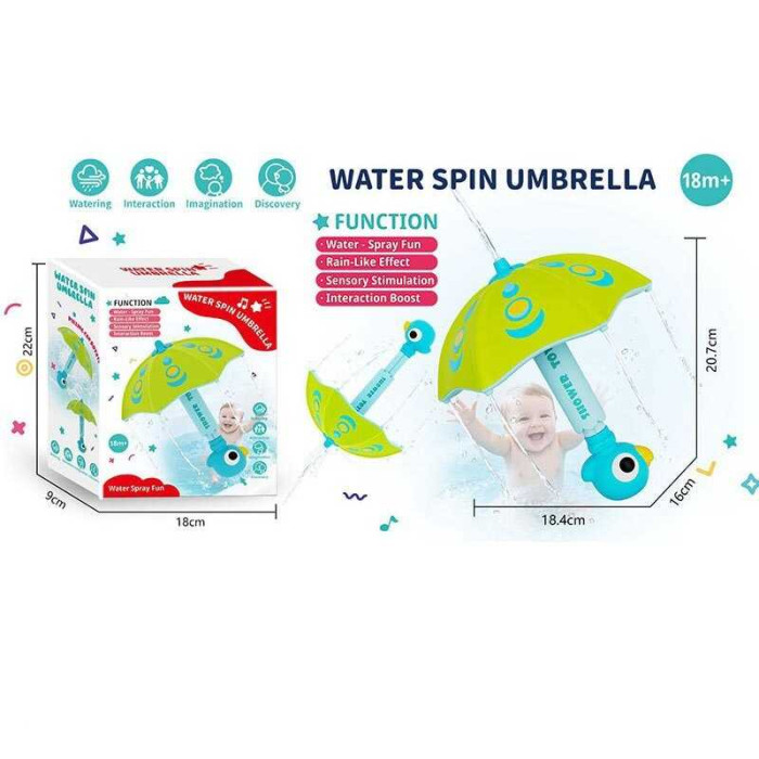 Гра для ванни 52123 “Парасолька” механічний принцип роботи розбризкує воду в коробці