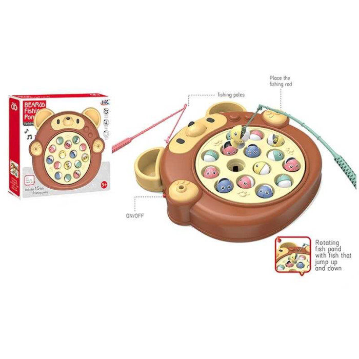 Риболовля 104 C Ведмедик ігрове поле обертається мелодія від батарейок в коробці