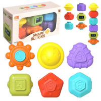 Логическая игра YB 11630 6 элементов конструктор погремушка подвижные элементы в коробке