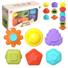 Логічна гра YB 11630 6 елементів конструктор брязкальце рухомі елементи в коробці