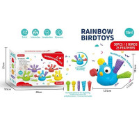 Логічна гра 52114 5 пташок 25 пір’їн сортер цифри в коробці