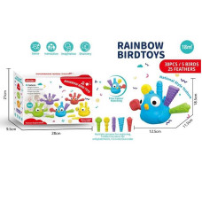 Логічна гра 52114 5 пташок 25 пір’їн сортер цифри в коробці