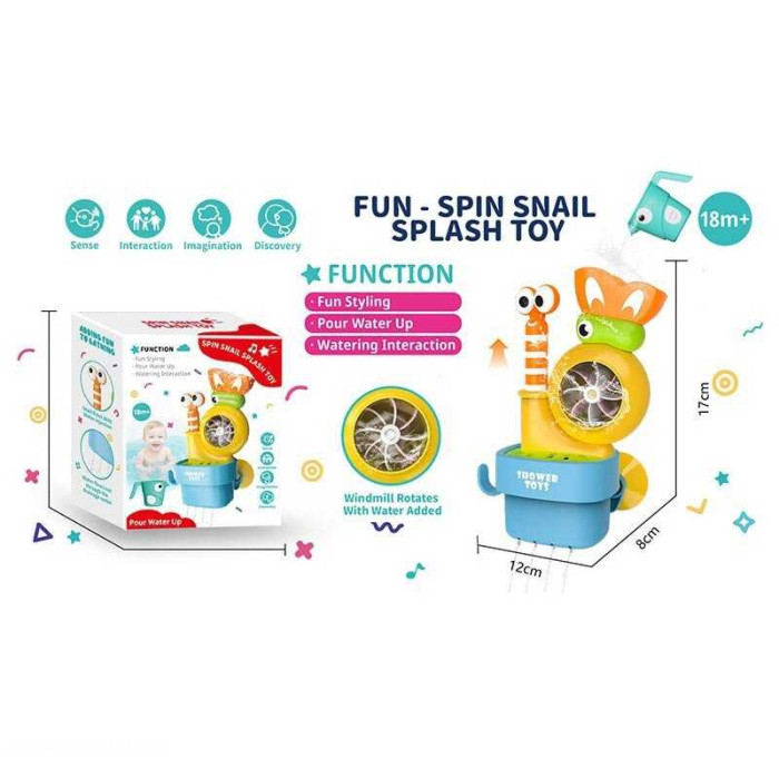 Гра для ванни 52121 Равлик рухомі елементи лійка присоски в коробці