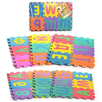 Килимок-пазл EVA алфавіт український 36 деталей товщина 9мм в плівці 45*31*5см