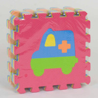 Килимок-пазл EVA Транспорт масажний 9 елементів 30х30см упаковка 36607