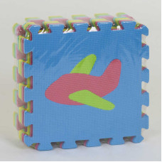 Килимок-пазл EVA Транспорт 10 елементів 29х29см дитяча гра (36600)