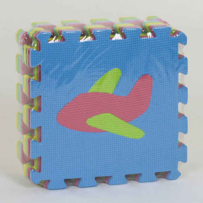 Килимок-пазл EVA Транспорт 10 елементів 29х29см дитяча гра (36600)