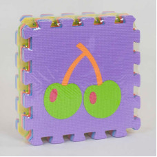 Килимок-пазл EVA Фрукти масажний в упаковці дитяча гра 30х30см