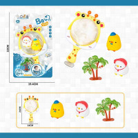 Игра для ванны 278 2 пищалки сачок на присоске на листе