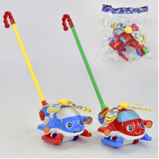 Каталка 0362 Вертоліт на паличці з брязкальцем в пакеті