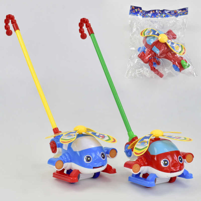 Каталка 0362 Вертоліт на паличці з брязкальцем в пакеті