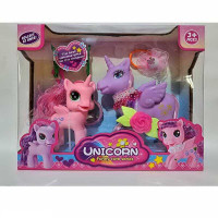 Набір поні 908-2 з 2 фігурками гумові обертається голова аксесуари в коробці