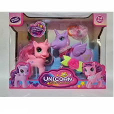 Набір поні 908-2 з 2 фігурками гумові обертається голова аксесуари в коробці