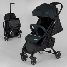 Візок прогулянковий дитячий JOY Vittoria 30883 колір ТЕМНО-ЗЕЛЕНИЙ рама алюмінієва футкавер телескопічна ручка Joy