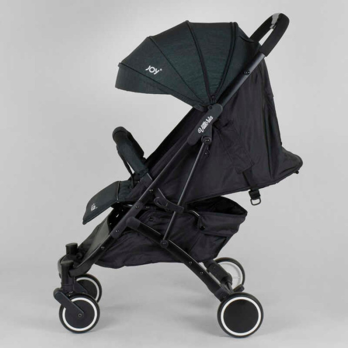 Візок прогулянковий дитячий JOY Vittoria 30883 колір ТЕМНО-ЗЕЛЕНИЙ рама алюмінієва футкавер телескопічна ручка Joy
