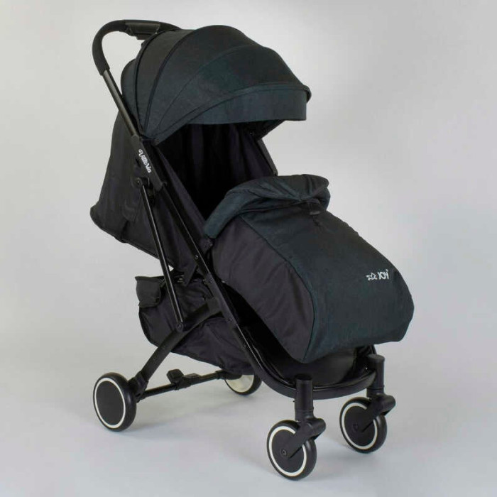 Візок прогулянковий дитячий JOY Vittoria 30883 колір ТЕМНО-ЗЕЛЕНИЙ рама алюмінієва футкавер телескопічна ручка Joy