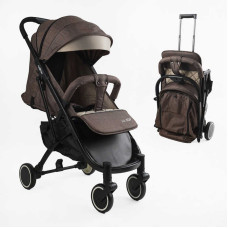 Візок прогулянковий дитячий JOY Vittoria 71055 колір КОРИЧНЕВИЙ ЛЬОН рама алюмінієва футкавер телескопічна ручка Joy