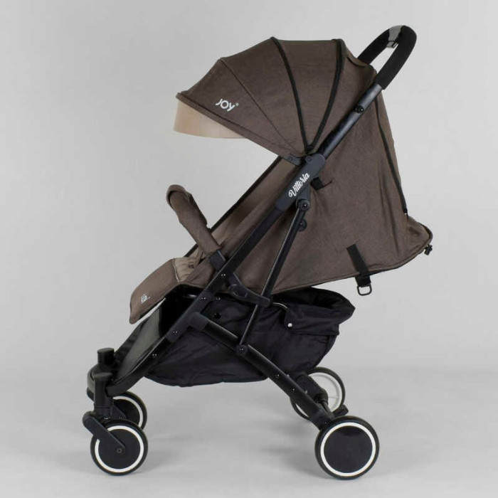Візок прогулянковий дитячий JOY Vittoria 71055 колір КОРИЧНЕВИЙ ЛЬОН рама алюмінієва футкавер телескопічна ручка Joy