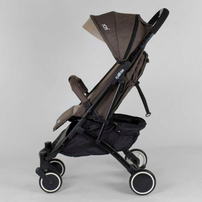 Візок прогулянковий дитячий JOY Vittoria 71055 колір КОРИЧНЕВИЙ ЛЬОН рама алюмінієва футкавер телескопічна ручка Joy