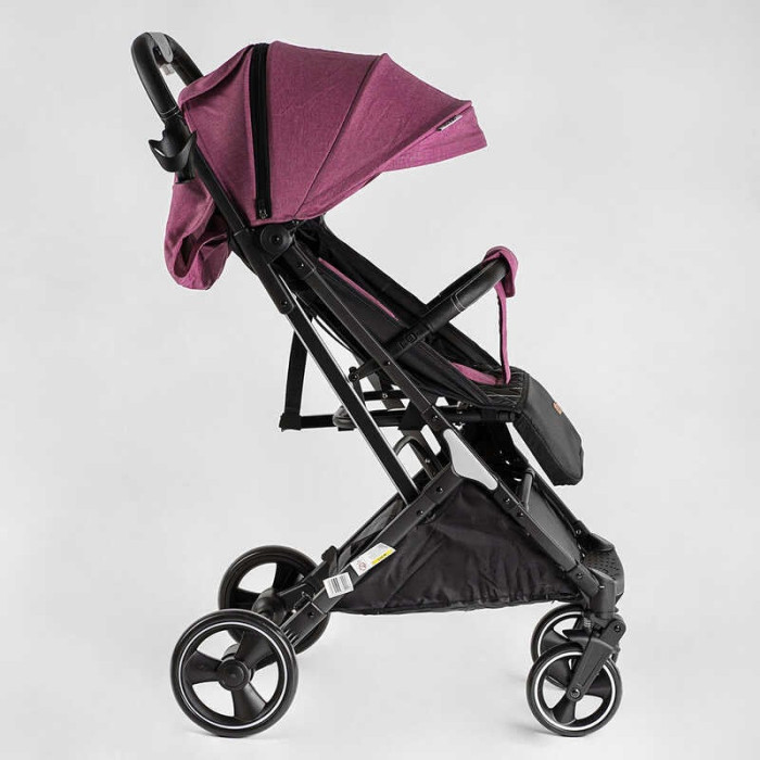 Візок прогулянковий дитячий JOY Comfort L-30201 колір ФІОЛЕТОВИЙ рама сталь з алюмінієм футкавер підсклянник телескопічна ручка Joy