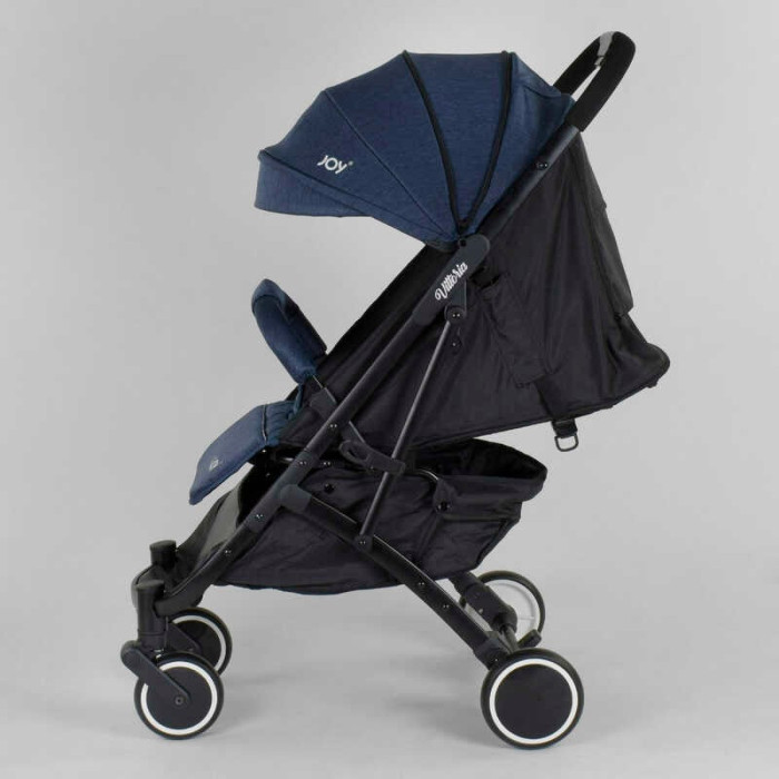 Візок прогулянковий дитячий JOY Vittoria 83270 колір ДЖИНС рама алюмінієва футкавер телескопічна ручка Joy
