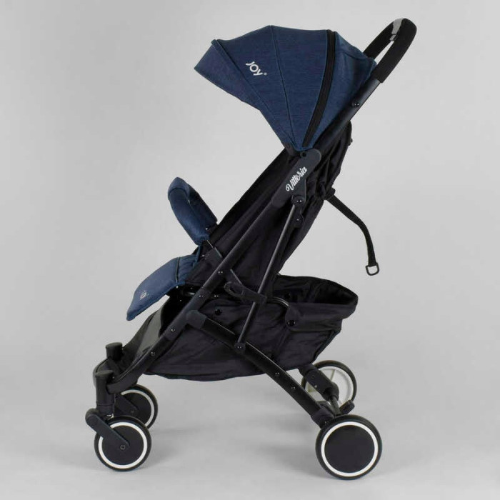 Візок прогулянковий дитячий JOY Vittoria 83270 колір ДЖИНС рама алюмінієва футкавер телескопічна ручка Joy