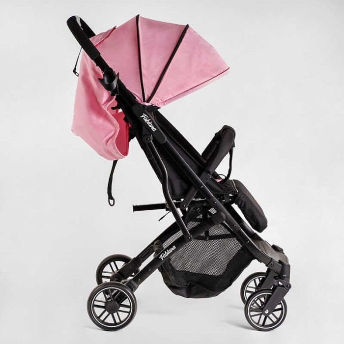 Візок прогулянковий дитячий JOY Fabiana 65102 колір РОЖЕВИЙ рама сталева футкавер підсклянник телескопічна ручка Joy